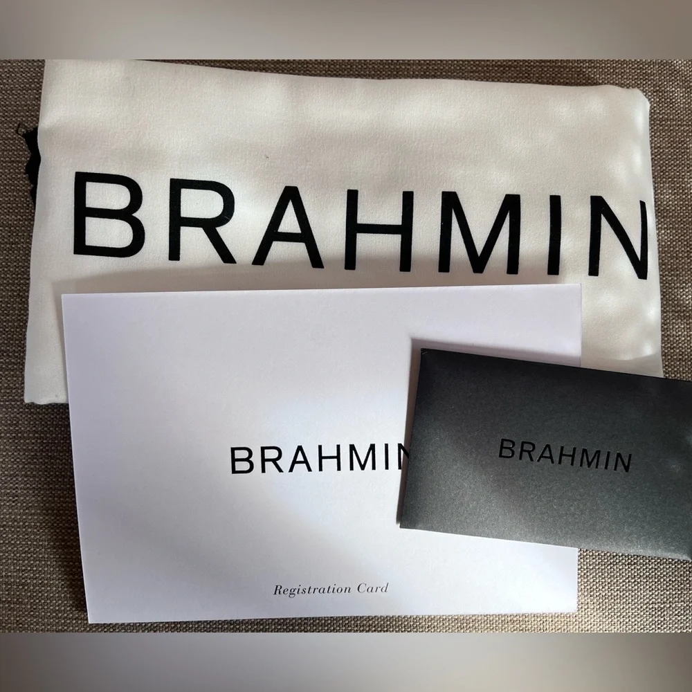 NWT Brahmin SET in COFFEE BENGAL Medium Asher and Ady Wallet